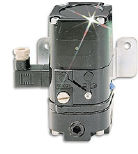 Fig. 1: Current-to-pressure (I/P) converter. This device has an air pressure gauge to indicate the supply air, & another gauge to indicate the regulated pressure.