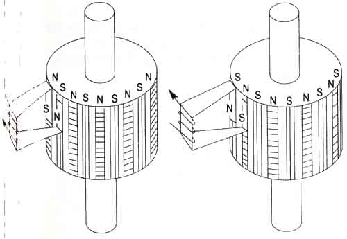 Canstack rotor used in permanent magnet stepper motors.